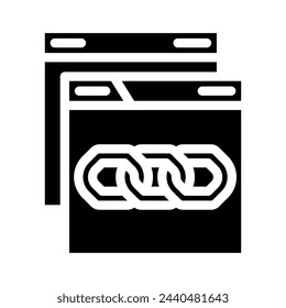 canonicalization seo glyph icon vector. canonicalization seo sign. isolated symbol illustration