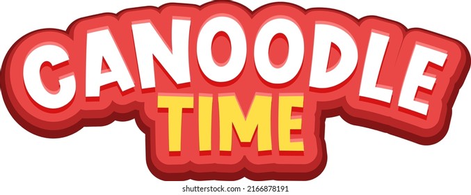 Canoodle time isolated word text illustration