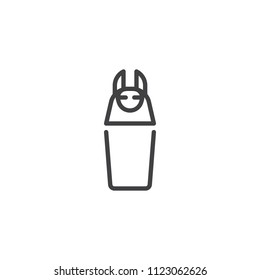 Canopic jar outline icon. linear style sign for mobile concept and web design. simple line vector icon. Symbol, logo illustration. Pixel perfect vector graphics