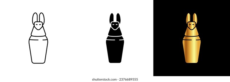 The Canopic Jars icon represents an essential element of ancient Egyptian burial practices.