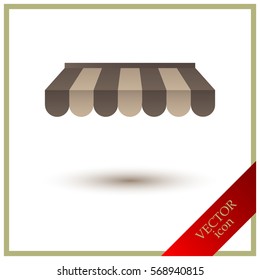 Canopy awning striped store,