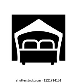 Canopy bed icon. Trendy Canopy bed logo concept on white background from Furniture and Household collection. Suitable for use on web apps, mobile apps and print media.