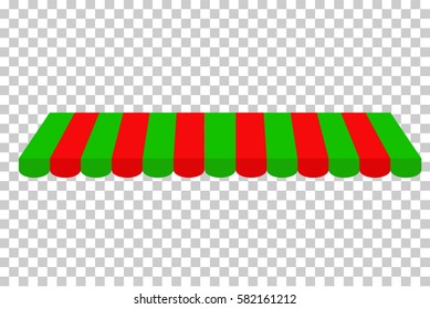 Canopy, Green and Red, at Transparent Background
