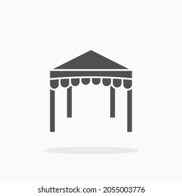 Canopy icon. Editable Stroke and pixel perfect. Glyph or Solid style. Vector illustration.