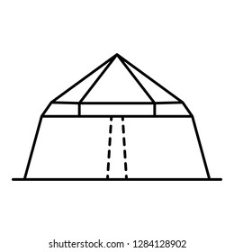 Canopy icon. Outline canopy vector icon for web design isolated on white background