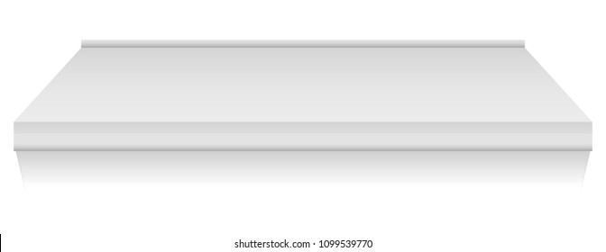 Canopy mockup. Realistic illustration of canopy vector mockup for web design isolated on white background
