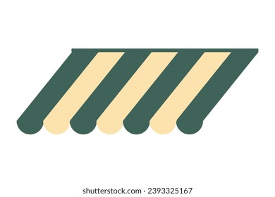 Canopy for outdoor area from sun and rain vector element