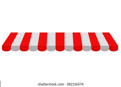Canopy, rot und weiß, einzeln auf Weiß
