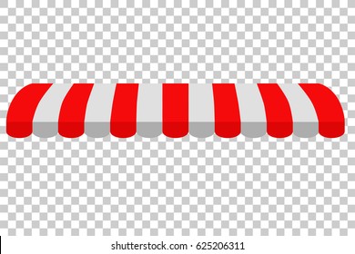 
Canopy, Red and White, at Transparent Background
