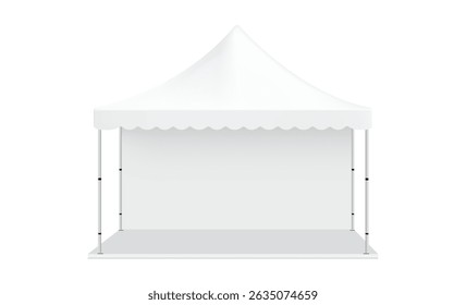 Canopy Tent Mockup, Vista Frontal, Isolado No Fundo Branco. Ilustração de vetor