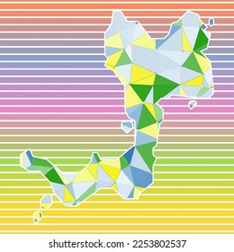 Canouan vector illustration. Canouan design on gradient stripes background. Technology, internet, network, telecommunication concept. Appealing vector illustration.