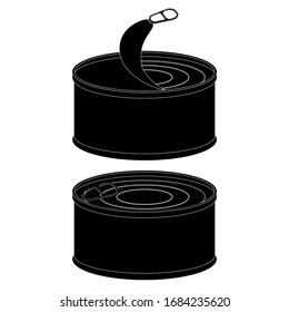 Cans on white background. Vector illustration. Packaging collection.