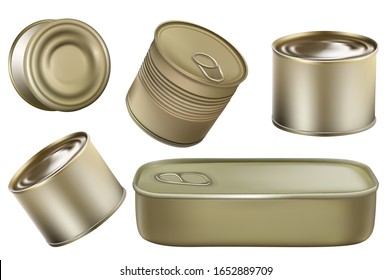 cans tin 
canned food vector illustration 