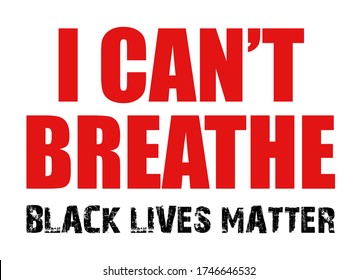 I can't breathe, black lives matter usa protest black and red vector. crowd Protest, revolution, conflict, manifestation flat design vector. black lives matter protest in America USA.