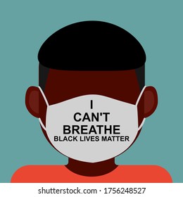 I can't breathe Black Lives Matter Illustration.