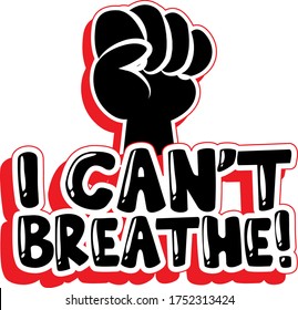 Cant Breathe Font Text Protest Banner Stock Vector (Royalty Free ...