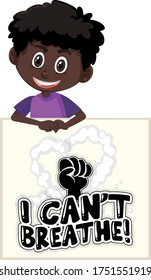 I Can't Breathe Sign Banner Illustration