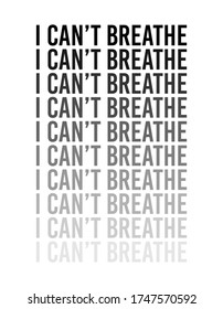 Cant Breathe White Lettering Text On Stock Vector (Royalty Free ...