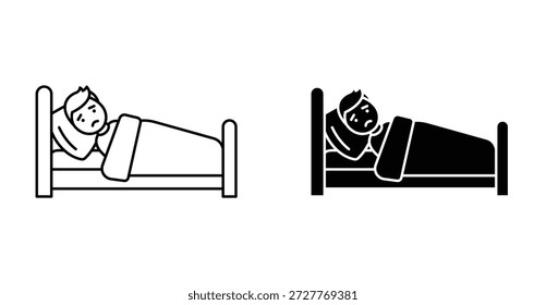 Cant fall asleep icon graphic design. Vector icon illustrations
