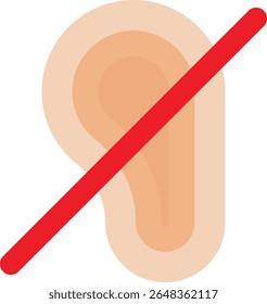 Não É Possível Ouvir A Ilustração Plana Do Vetor De Ícones Da Pessoa