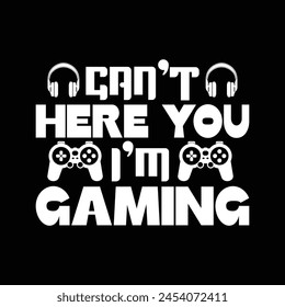 Can't here you I'm gaming