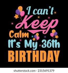 
I Can't Keep Calm It's My 36th Birthday