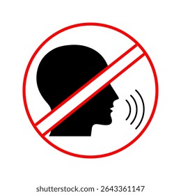  can't talk icon white on background