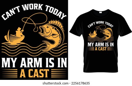Can't work today my arm... t-shirt design template