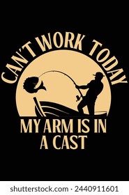 Kann heute nicht arbeiten Mein Arm ist in einer Cast-EPS-Schnittdatei für die Schneidemaschine