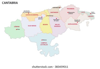 cantabria administrative map