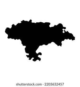 Cantabria map, Spain region. Vector illustration.
