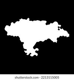 Kantabrien-Karte, Region Spanien. Vektorgrafik.