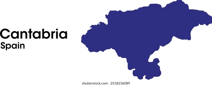 cantabria spain map in vectors