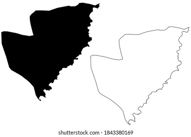 Cantagalo District (Democratic Republic of Sao Tome and Principe, Saint Thomas and Prince) map vector illustration, scribble sketch Cantagalo map