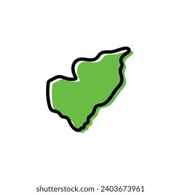 Cantagalo District of Sao Tome vector map illustration.