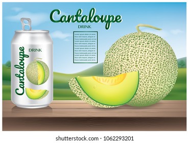 Jugo de melón. Vector de ilustración