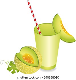 Cantaloupe Melon Juice Summer Refreshment
