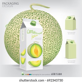 Cantaloupe packaging design.illustration
