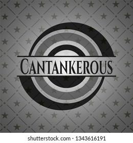 Cantankerous retro style black emblem