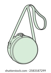 Canteen bag mockup template vector design.