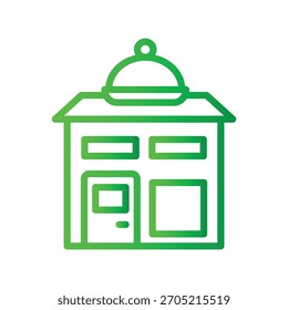 Icono del Vector de la ilustración del gradiente del color de la cantina que puede modificar o editar fácilmente 