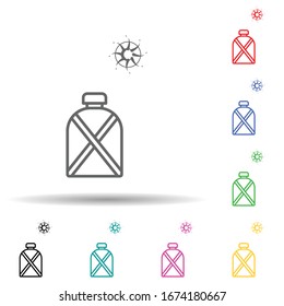 Canteen, desert multi color set icon. Simple thin line, outline vector of desert icons for ui and ux, website or mobile application