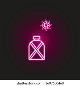 canteen, desert neon style icon. Simple thin line, outline vector of desert icons for ui and ux, website or mobile application
