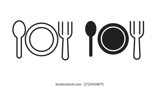 Conjunto de concepto de icono de cantina. Colección de íconos simple