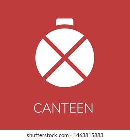  Canteen icon. Editable  Canteen icon for web or mobile.