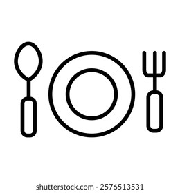 Canteen icon Outline vector for web ui