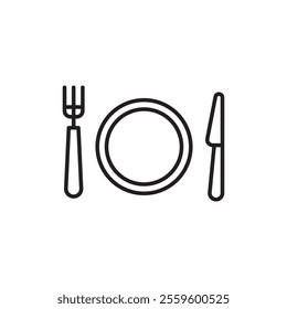 Canteen icon Thin line art collection
