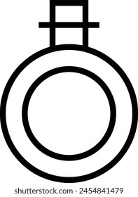 canteen icon. Thin linear style design isolated on white background