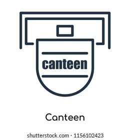 Canteen icon vector isolated on white background, Canteen transparent sign , thin symbols or lined elements in outline style