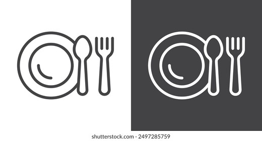 Canteen icon vector logo set collection for web app ui